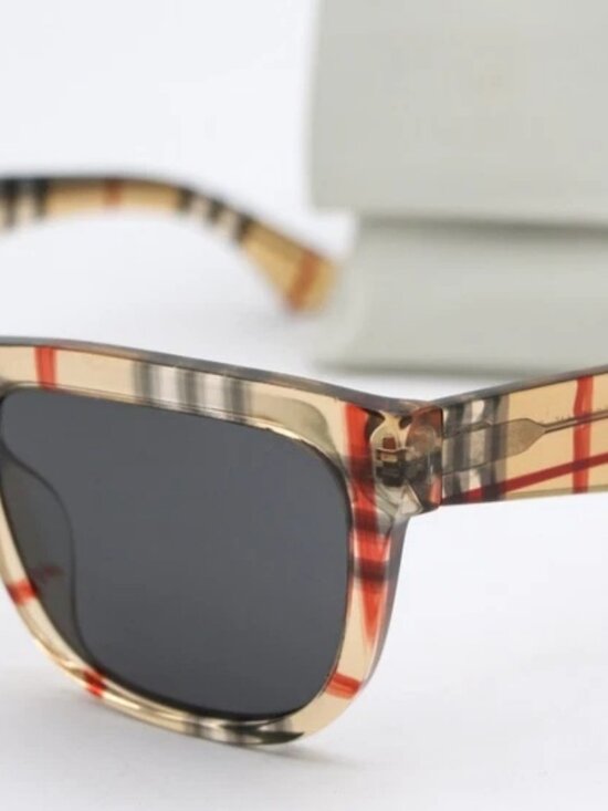 Burberry Unisex Check Square Sunglasses (B4431U) 56-20 145mm main image 10